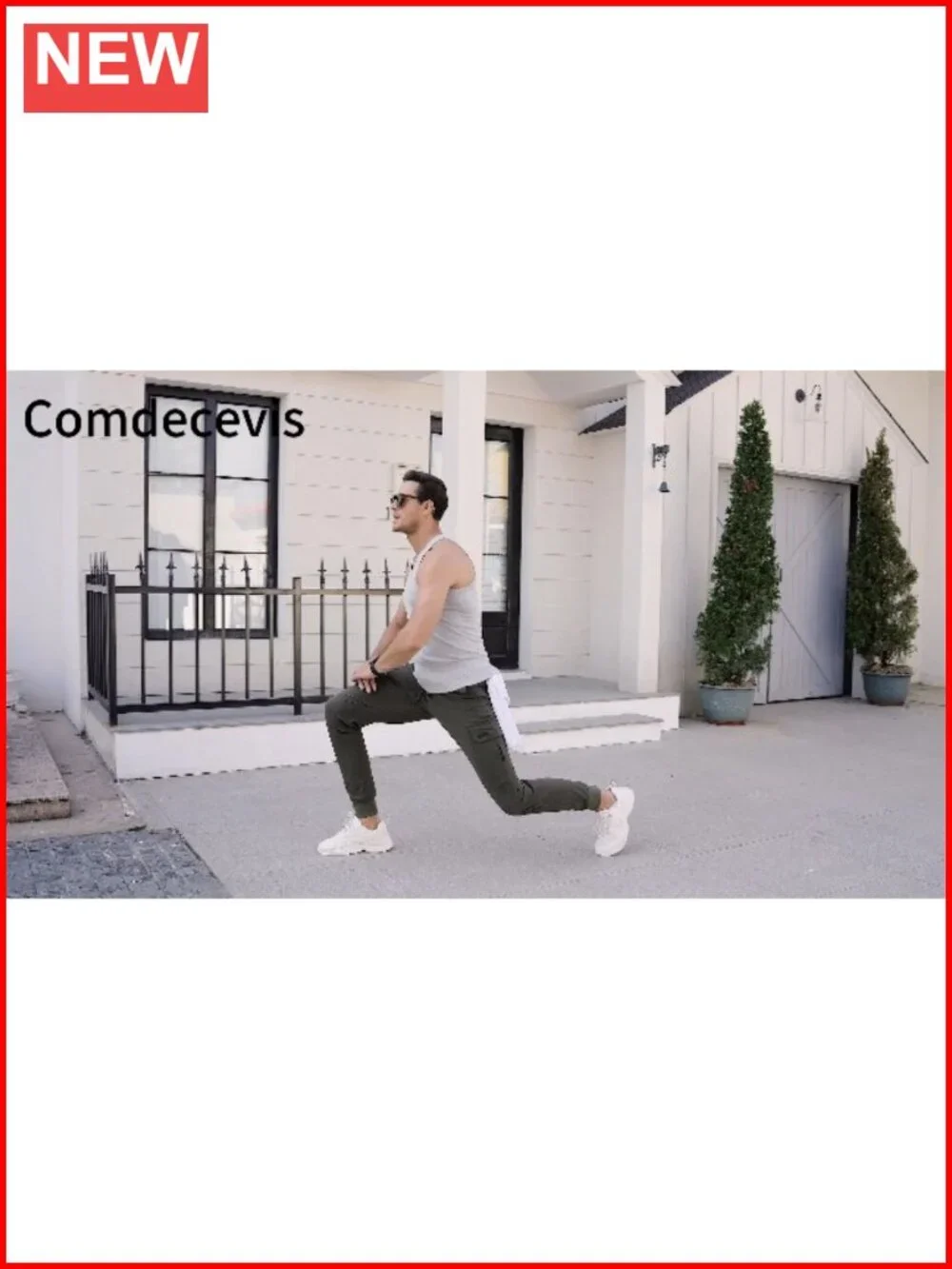 Cargo Jogger Pants Stretch Sweatpants Slim Fit Tactical Pants with Zipper